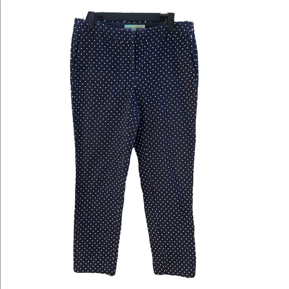 BODEN NAVY POLKA DOT PANTS
